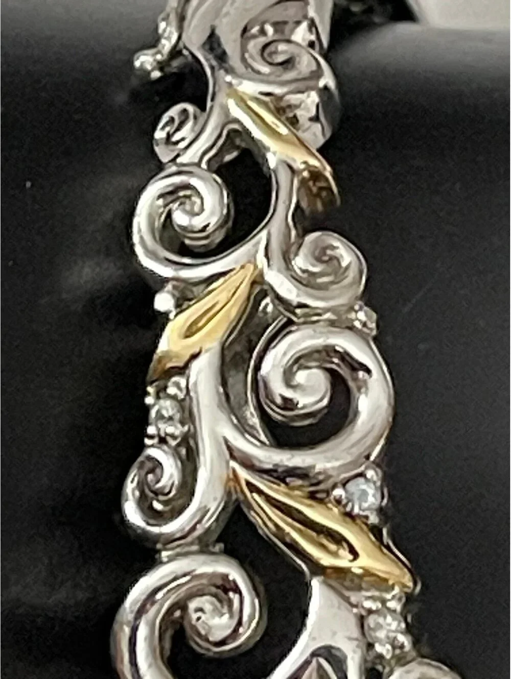 Michael Valitutti Amethyst 925 18K Overlay Bracelet